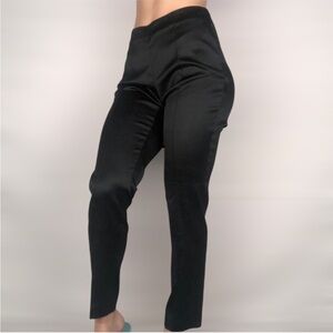 BOGO FREE Lafayette 148 Faux Reptile Skin Print Straight Slim Pant‎ Black Size 8